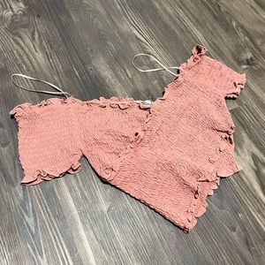 NWT Boutique Blush Bandage Crop Top - Size M